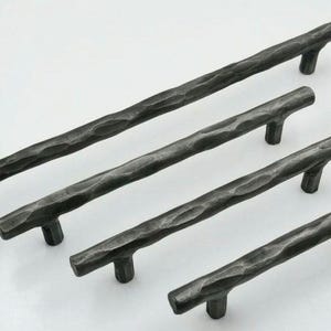 Hand Forged heavy iron hammered cabinet Handle