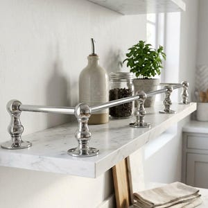 Riel de galería de níquel pulido - Riel basculante