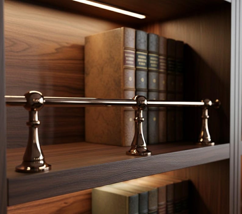 Fiddle Rail Posts PVD Rose Gold Gallery Rail/ Fiddle Rail for Bookshelves, Kitchen ...