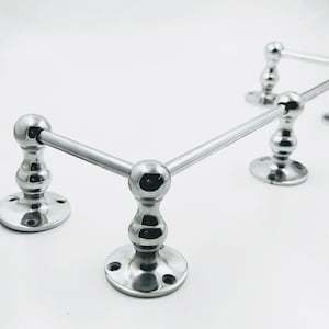 Nickel polish/brushed nickel iron tipping rail/ gallery rail.