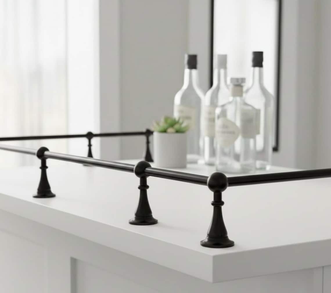 Black Shelf Rails Black Gallery Rail for Shelves , Bookcase. - Etsy Canada