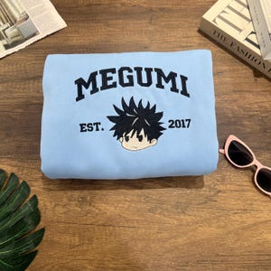 Megumi Embroidered Hoodie – Fushiguro-Inspired Anime Sweatshirt, Unisex Otaku Gift, Cozy Manga Apparel for Fans and Friends ESH363.B