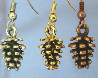 Pine Cone Earrings - Conifer Earrings