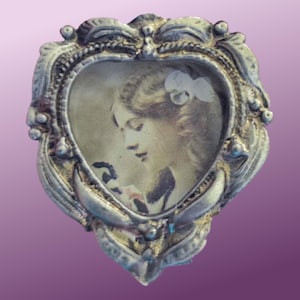 Ornate Photo Frame Brooch - Heart Frame Pin - Ornate Rectangle Frame Pin - Ornate Oval Frame Pin