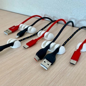 Range-câbles | Clips pour câbles | Organisation des câbles de charge et des bureaux | Autocollants | Pratiques | Bureau | Maison