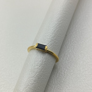 Baguette Cut Black Onyx Ring, 14k Gold Plated Onyx Ring, Minimalist Ring, Dainty Ring, Precious Ring, Ring For Women, Anniversary Gift