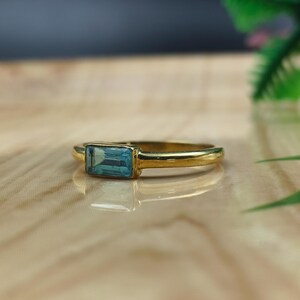 Genuine Blue Topaz Ring,  925 Solid Sterling Silver, Engagement Gift Ring, Handmade Topaz Ring, 14k Gold Ring, Ring For Women, Dainty Ring