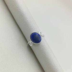 Lapis Lazuli Ring, 925 Sterling Silver Ring, Oval Shaped Ring, Boho Ring, Handmade Ring, Ring for Women, Blue Gemstone Ring, Statement Ring
