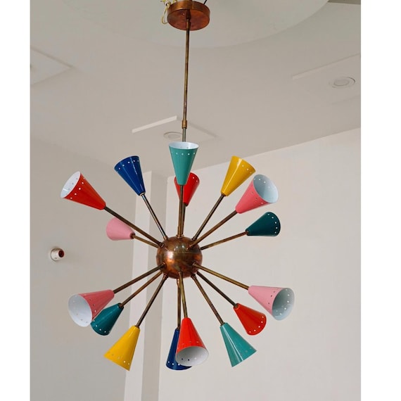 ミッドセンチュリー スティルノボ シャンデリア アンティーク イタリア