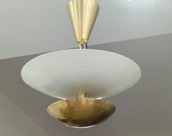 Modern Italian Flush Mount Light Pendent Brass Ceiling Chandelier Mid Century Sputnik Lighting Fixture Vintage Art Decor