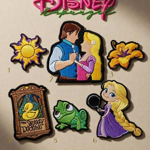 Tangled Rapunzel Patches, Disney Princess Embroidered Iron on Patch, Disneyland Patch, Disneyworld Trip Patch, Jacket Backpack Hat