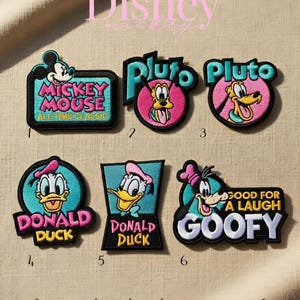 Disney Mickey Embroidered Patch - Vintage Disney Iron On Sew On Patch | Classic Mickey Mouse Applique for Jacket Backpack Bag, Disney Trip