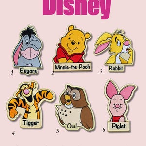 Winnie the Pooh Classic Character Patch Set – Eeyore, Tigger, Piglet, Owl, Rabbit, Pooh Embroidered Iron-On Patches for Jacket, Bag, Hat