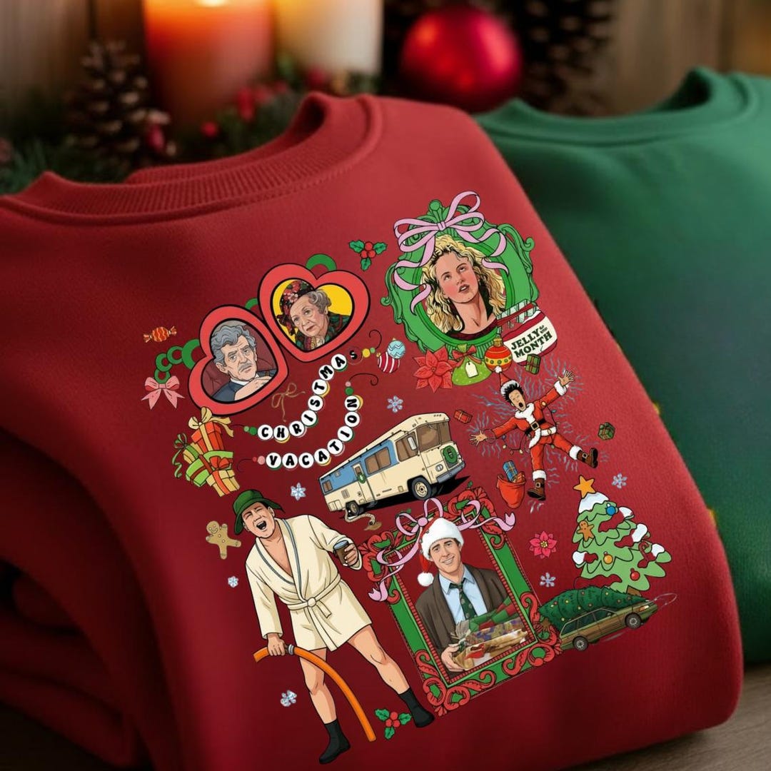 Christmas Vacation Movie Collage Sweatshirt, Christmas Vacation, Funny ...