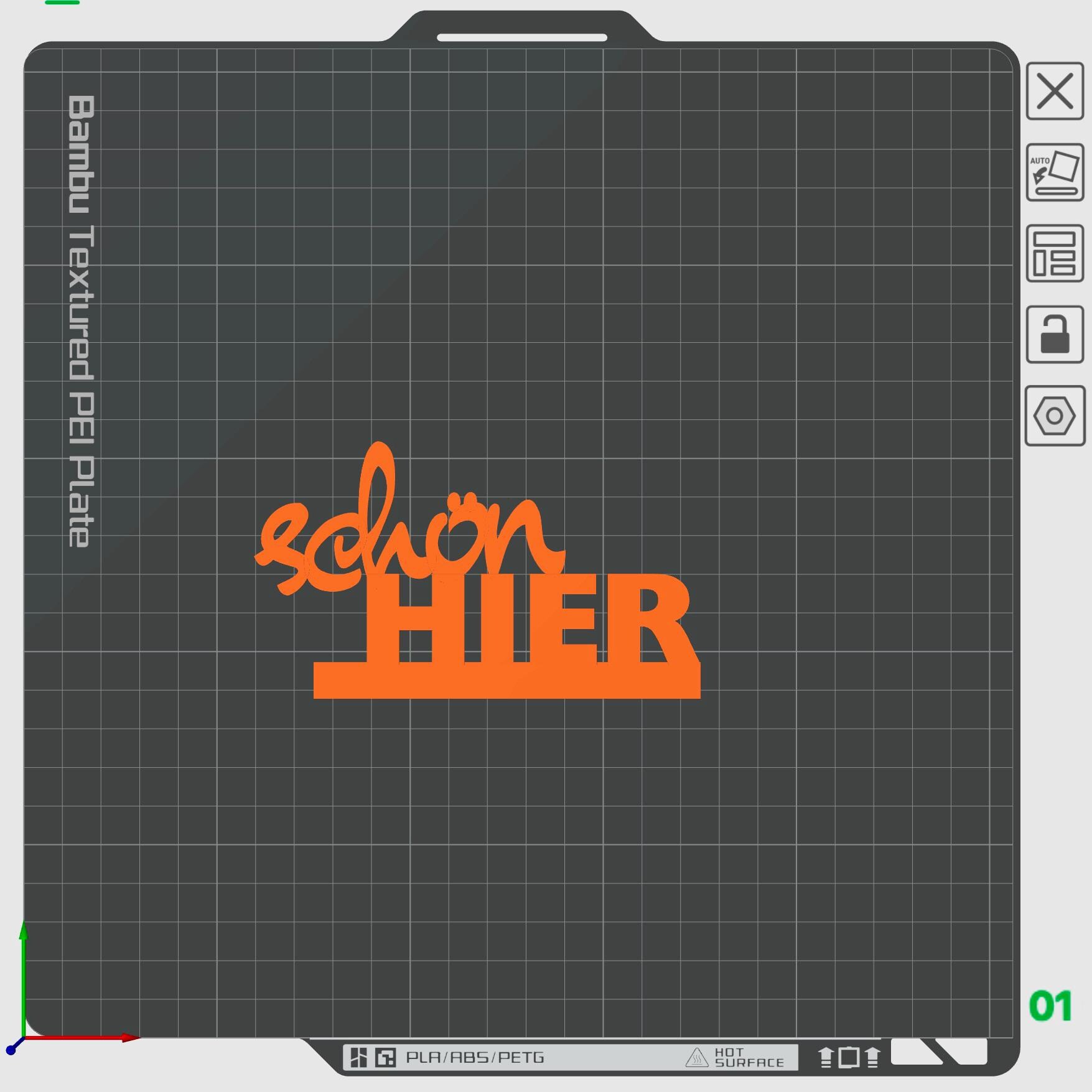 3D Print File "beautiful Here" STL File - Lettering Including ...