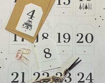 Numéros de calendrier de l'Avent à imprimer soi-même