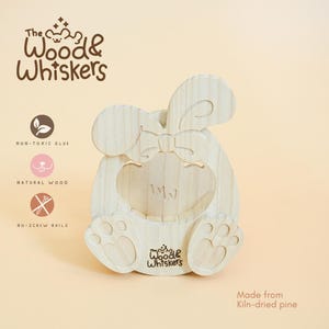 Mini escondite para huevos de Pascua: repisa de madera de pino hecha a mano para chinchillas y mascotas pequeñas, construcción segura y no tóxica.