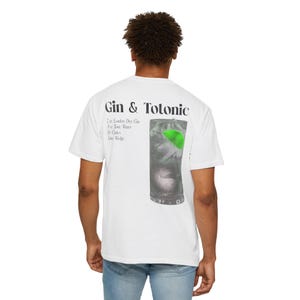 Gin & Tonic T-Shirt for Men, cocktail tshirt, Cocktail shirt, Retro shirt, Y2K aesthetic Clothing, 2000s, Cute shirt, Minimalist, nostalgia