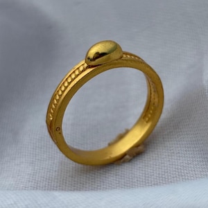 Bague bumper, cuillère cachée, bague, bague en or jaune, jolie cuillère, anneau flip, bague fait main, cadeau pour elle, meilleur cadeau