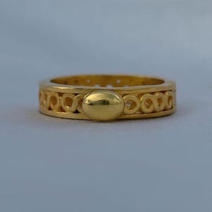Infinity Silver Band Ring with Hidden Infinity, Minimalist Bump Ring, Secret Flip Element, Silver Plating, Unique Designer Jewelry