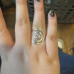 925 Sterling Silver Spiral Ring - Handmade Minimalist Jewelry - Swirl Ring for Women - Easter & Mother’s Day Jewelry, Bump Ring Gift for Her