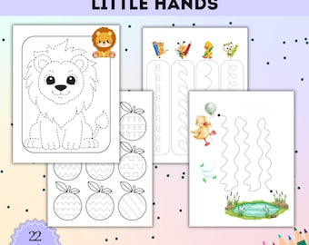 Preschool Prewriting Worksheets: Fine Motor Skills Tracing Activities (Digital Download)