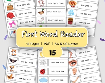 CVC Words Worksheets, Phonics Read and Choose, Kindergarten Phonics Printable PDF
