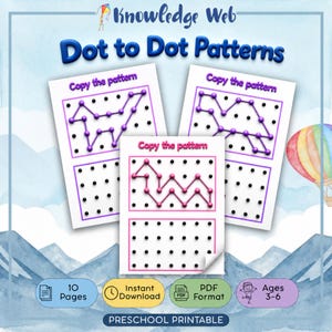 Copy the Pattern Dot Worksheets | Visual Perception, Fine Motor Skills Printable (A4 PDF)