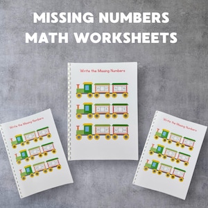 Arbetsblad med saknade tal | Talföljdsaktivitet | Utskrivbar matematik för förskola i PDF-format