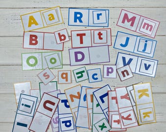 Alphabet Matching Cards for Kids, Uppercase and Lowercase Letter Match, Preschool ABC Learning Activity