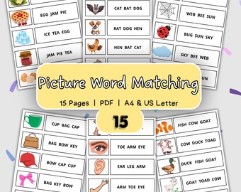Phonics Worksheets for Kids | CVC Words Printable | Learn to Read Early Reading | Preschool Kindergarten PDF | ESL Word Practice