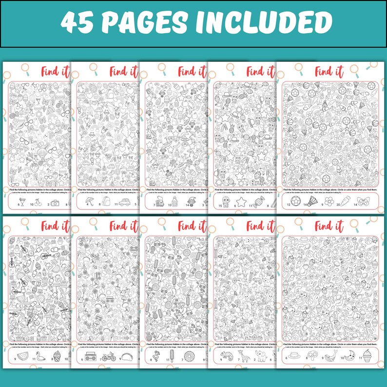 Item Find Worksheet.pdf Hidden Object Worksheet, I Spy Printable Activity, Kids Puzzle (PDF ...