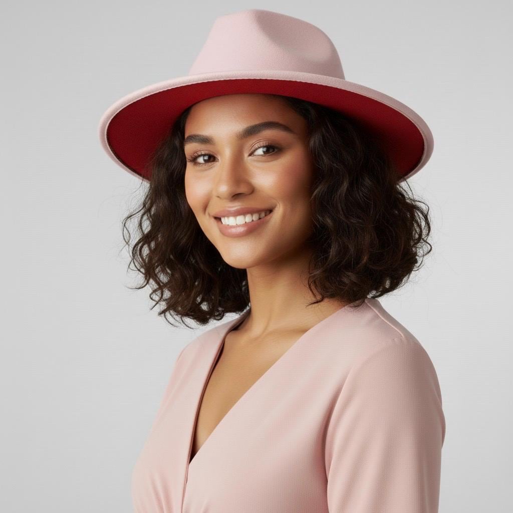 Dusty Rose Fedora - Etsy display picture 1