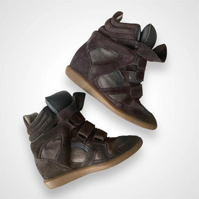 Pre-Owned Isabel Marant Women’s Trainers – Brown & Grey Designer Sneakers