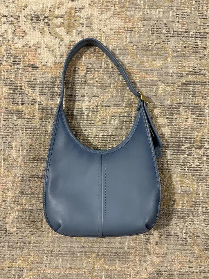 バッグ Coach Ergo Hobo Lether Shoulder Bag Blue Coach ergo hobo one - Gem