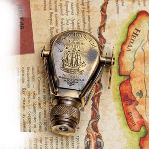 Vintage Messing Marine Fernglas - J. Beck 1857 Replik | Maritimes Dekor & Sammlergeschenk | Ledereinband