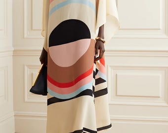 Relaxed women clothing, resort Kaftan for guest, maxi boho dress.