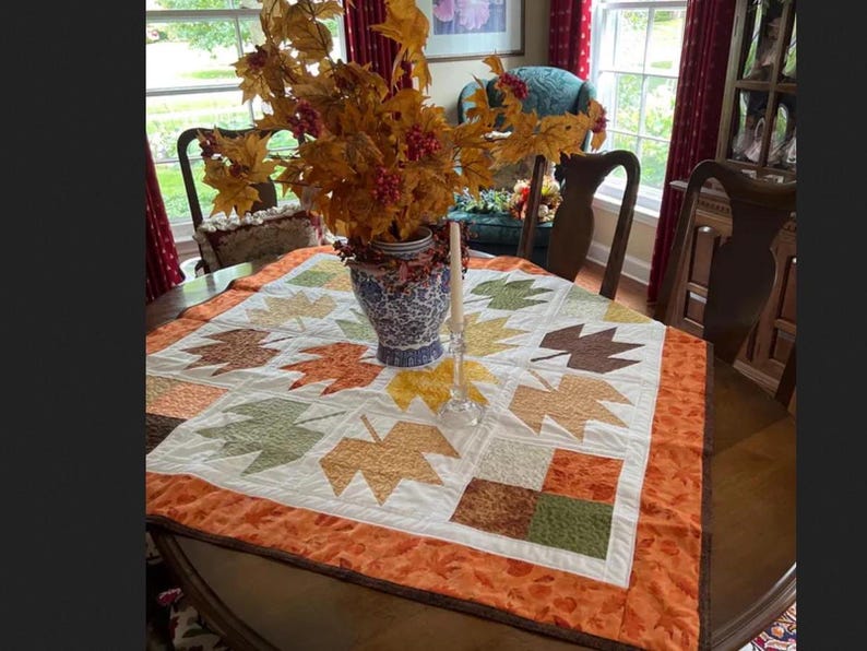 Autumn Leaves Wall Hanging/table Topper - Etsy