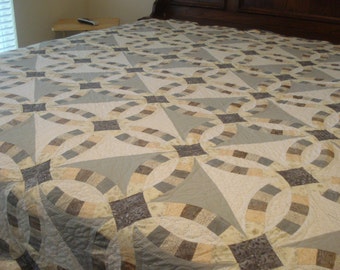 Double Wedding Ring Quilt  - King Size