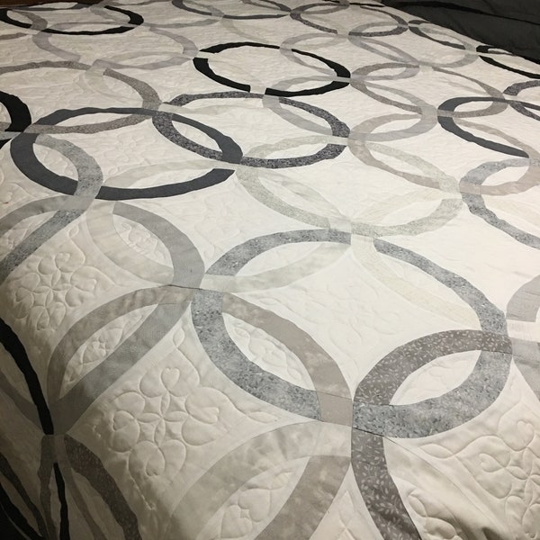 Wedding Ring Quilt Etsy