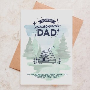 Plantilla de tarjeta para el Día del Padre / Diseño de Canva DIY / Regalo de descarga instantánea para papá, abuelo o esposo