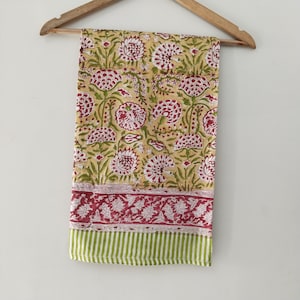 Cotton Beach Sarong Indian Hand Block Print Beach Sarongs Soft Cotton Fabric Summer Pareo Gift for Her