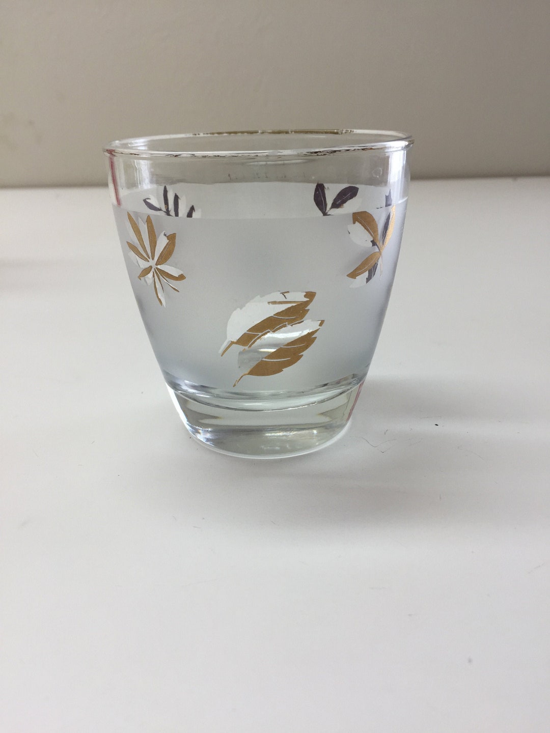 Barware, Lowball/old Fashioned Glasses. Libby, 1960's. Frosted Glass