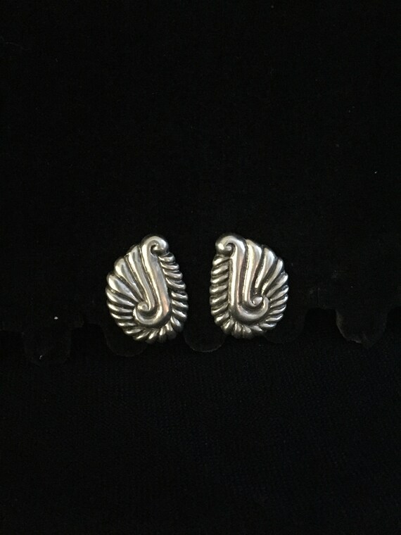 Taxco Sterling Silver earrings - image 2