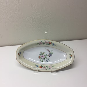 Vintage oval serving bowl, Songbird pattern, Heinrich, 1920&#39;s, Vintage China, Vintage Heinrich, Vintage Songbird, Vintage Serving Bowl