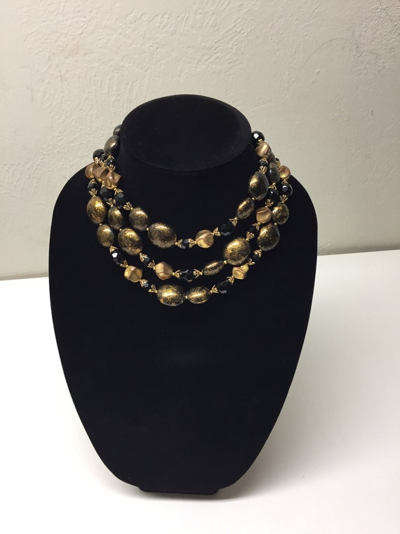 Vintage Deauville Choker Necklace, Beautiful Blac… - image 1