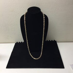 corrente vintage em tom de ouro, corrente de 36&quot;, joias Sarah Coventry