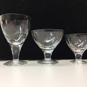 Vintage set of wine glasses made in Sweden