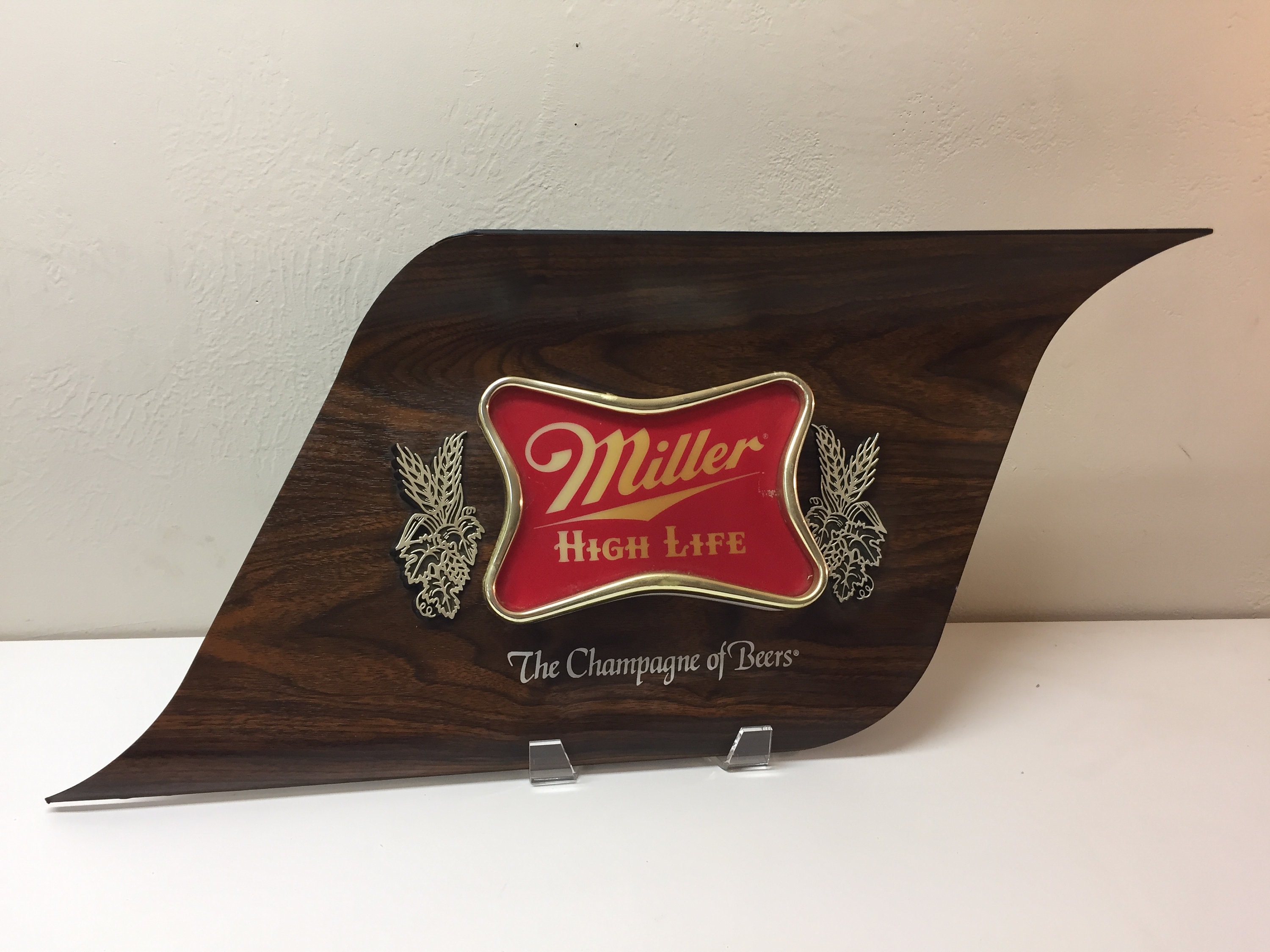 Vintage Lighted Miller High Life Beer Sign, Called Wall Wave