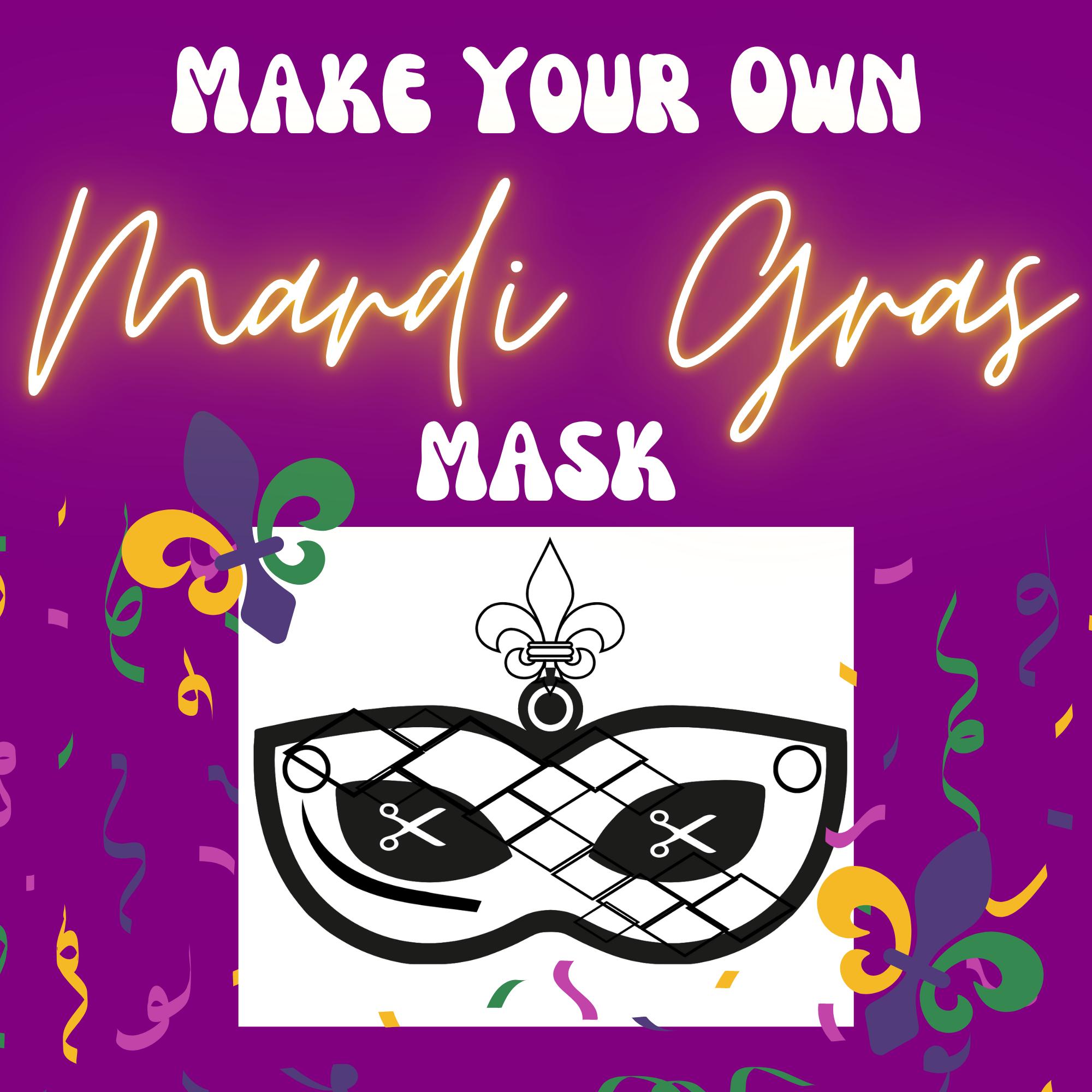 31 Festive Mardi Gras Crafts for Kids 9 Make Your Own Mardi Gras Mask Printable Kids Craft Instant PDF…